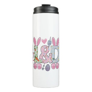 Cute L&D Labor and Delivery Nurse Easter Bunny Egg Thermal Tumbler