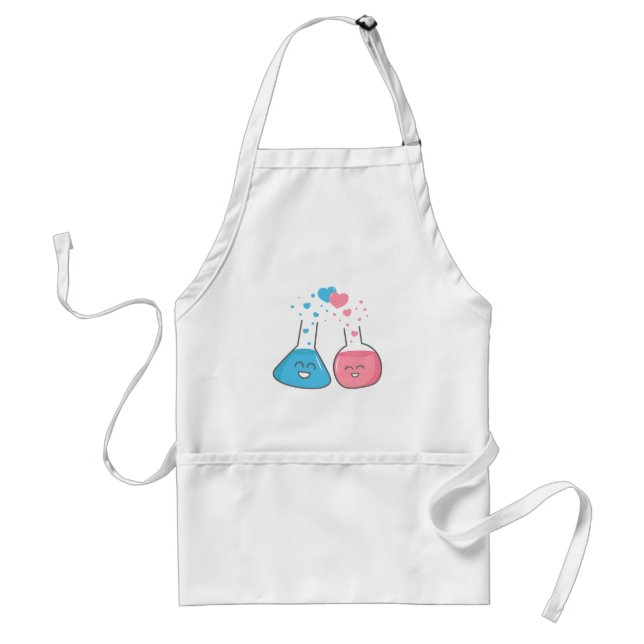 Cute lab flasks in love Got chemistry Standard Apron (Front)