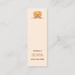 Cute Lab Retriever Dog Bookmark Quote Mini Business Card
