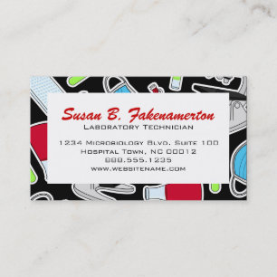 Cute Laboratory Pattern Business Card
