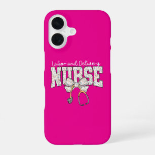 Cute Labour and Delivery Nurse Stethoscope Coquett iPhone 16 Case