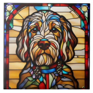 Cute Labradoodle Decorative Ceramic Tile