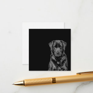 Cute Labrador Black Dog Puppy Pet Sketch Enclosure Card