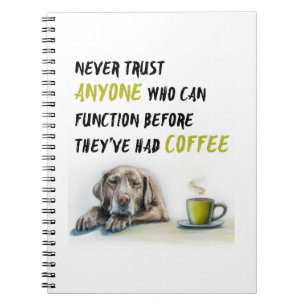 Cute Labrador coffee addict Notebook