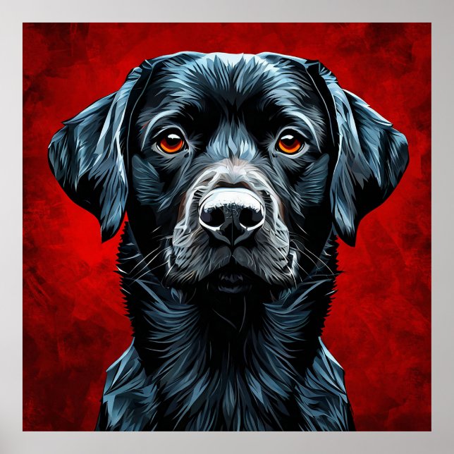Cute labrador dog poster (Front)