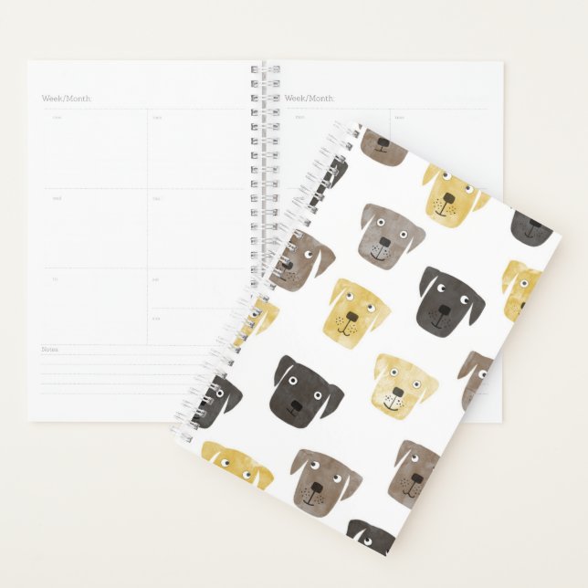 Cute Labrador Retriever Dog Art Planner (Display)