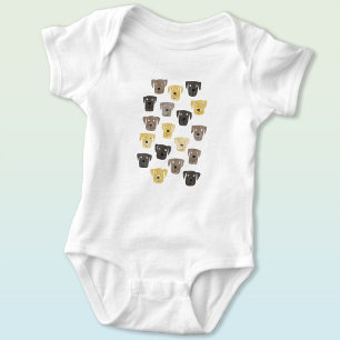 Cute Labrador Retriever Dog Baby Bodysuit