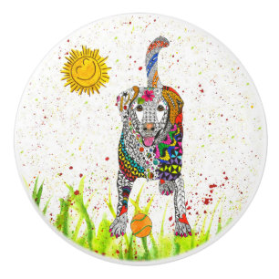 Cute Labrador Retriever Door Knob - Ceramic