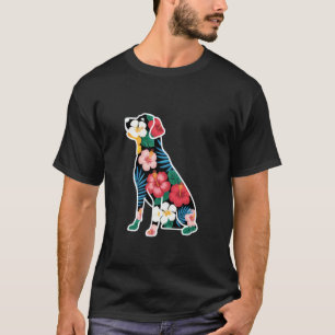Cute Labrador Retriever & Flowers Style T-Shirt