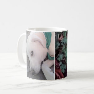 Cute Labrador Retriever Mix Tired Dog Green Coffee Mug