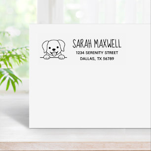 Cute Labrador Retriever Pet Address Rubber Stamp