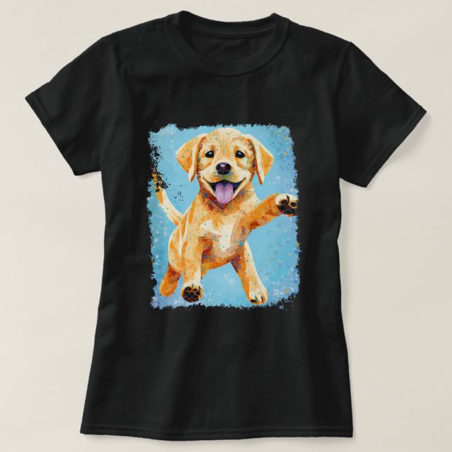 Cute Labrador Retriever T-Shirt (Design Front)
