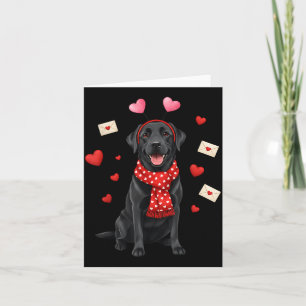 Cute Labrador Valentine’s Day Dog Mum - Funny Blac Card