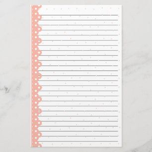 Cute Lace Border Valentine's Day Lined Stationery