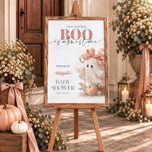 Cute Lace Ghost Halloween Baby Shower Welcome Sign