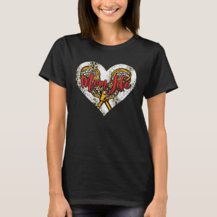 Cute Lacrosse Mom Heart Mother's Day Sport Mama Mo T-Shirt