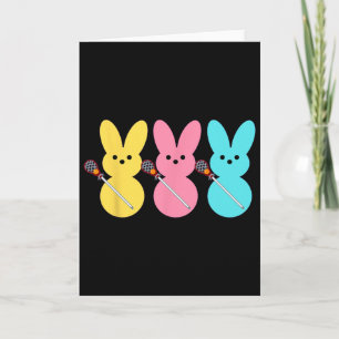 Cute Lacrosse Player Bunny Kids Boys Easter Lacros Card