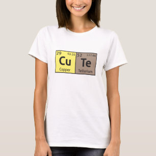 'Cute' ladies comedy science t-shirt