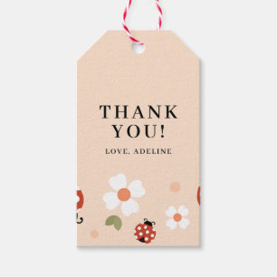 Cute Lady Bug Birthday Party Gift Tags