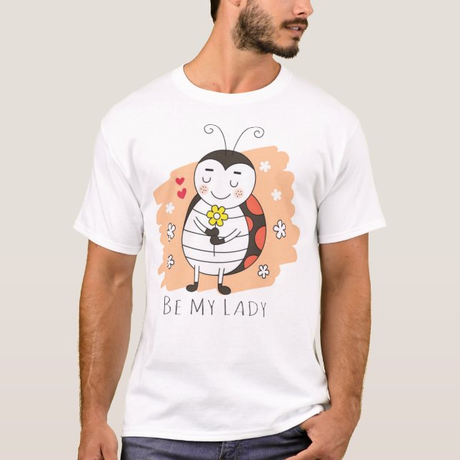 Cute lady bug cartooon T-Shirt (Front)