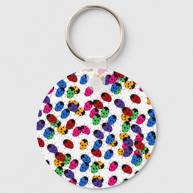 Cute Lady Bug Design Key Ring (Front)
