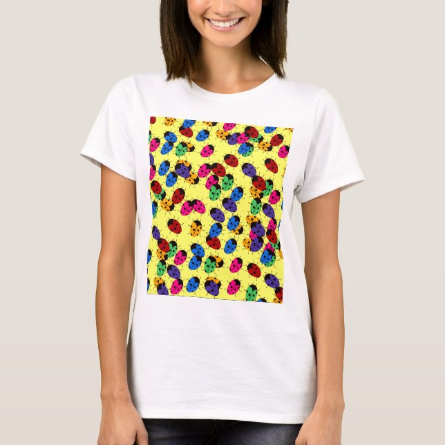 Cute Lady Bug Design T-Shirt (Front)