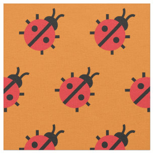Cute Lady Bug Kid Baby Nursery Bug Insect Orange Fabric