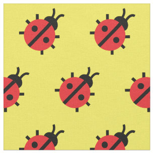 Cute Lady Bug Kid Baby Nursery Bug Insect Yellow Fabric
