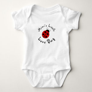 Cute Lady Bug Personalised Mimi's Little Love Bug Baby Bodysuit