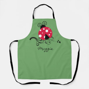 Cute Lady Bug Personalized Kitchen Apron