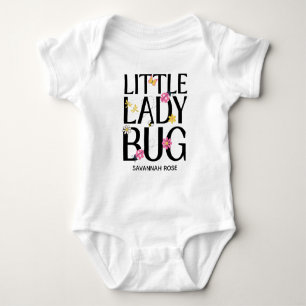 Cute Lady Bug Pink Girl Baby Shower Bodysuit