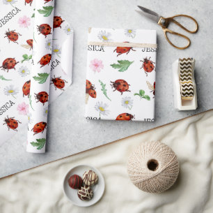 Cute Lady Bugs Gift Wrapping Paper