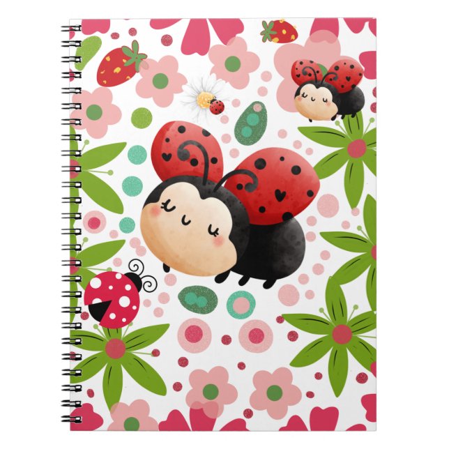 Cute Lady Bugs🐞 Notebook (Front)