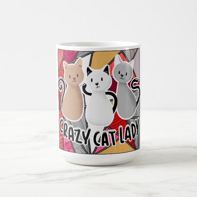 Cute Lady Cats Saying Design Coffee Mug (Center)