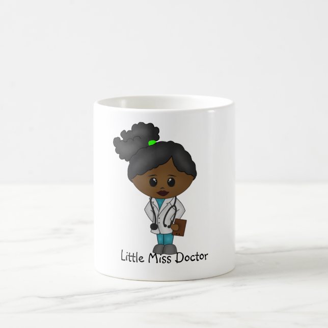 Cute Lady Doctor  Mug - Black / African (Center)