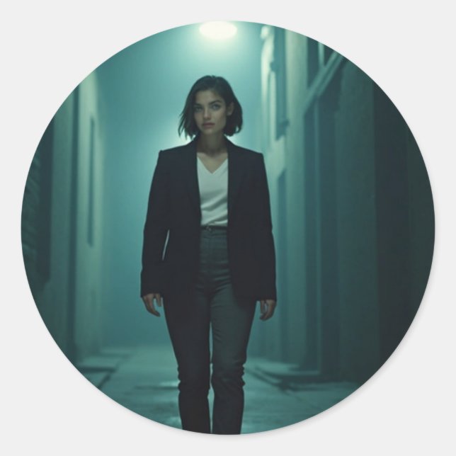 cute lady Sticker (Front)