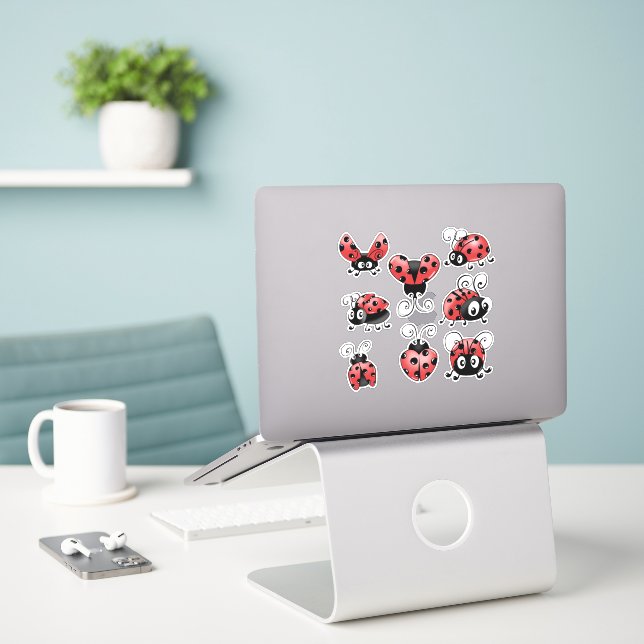 Cute Ladybug (Laptop On Desk)