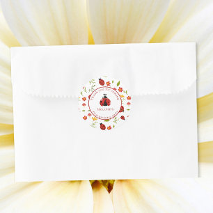 Cute Ladybug 1st Birthday Sticker