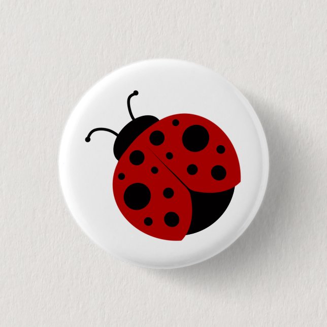 Cute Ladybug 3 Cm Round Badge (Front)