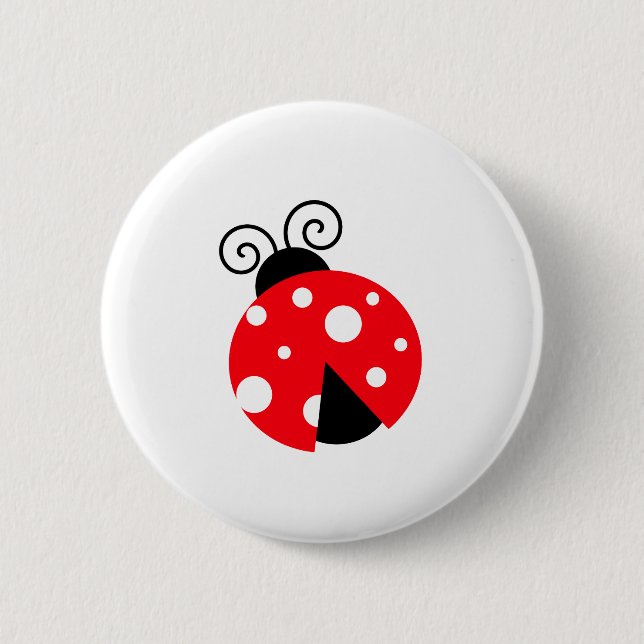 Cute Ladybug 6 Cm Round Badge (Front)