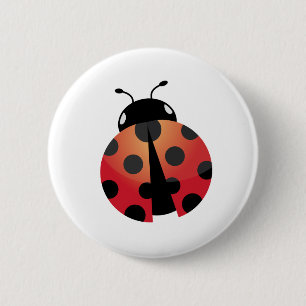 Cute Ladybug 6 Cm Round Badge