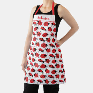 Cute Ladybug and Dot Apron
