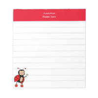 Cute Ladybug and Red Header Lined