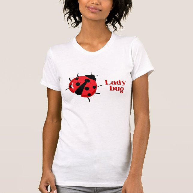 Cute Ladybug Animal Print T-Shirt (Front)