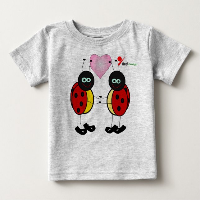 Cute Ladybug Baby T-Shirt (Front)