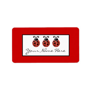 Cute Ladybug Bookplate Stickers Reading Gift