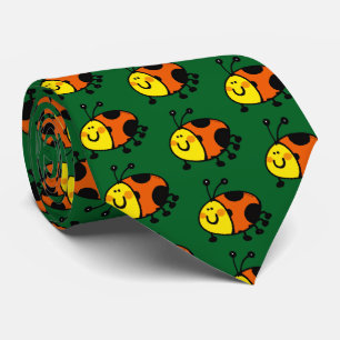Cute Ladybug Cartoon Tie