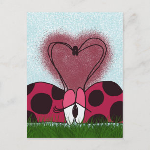 Cute Ladybug Couple  Postcard