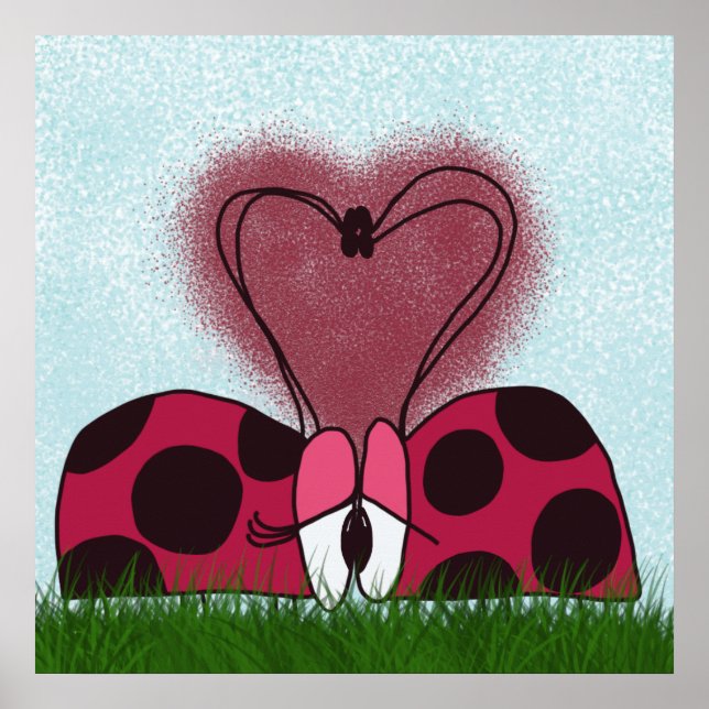 Cute Ladybug Couple  Poster (Front)