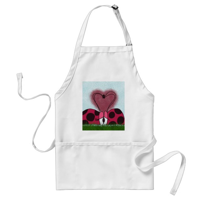 Cute Ladybug Couple  Standard Apron (Front)